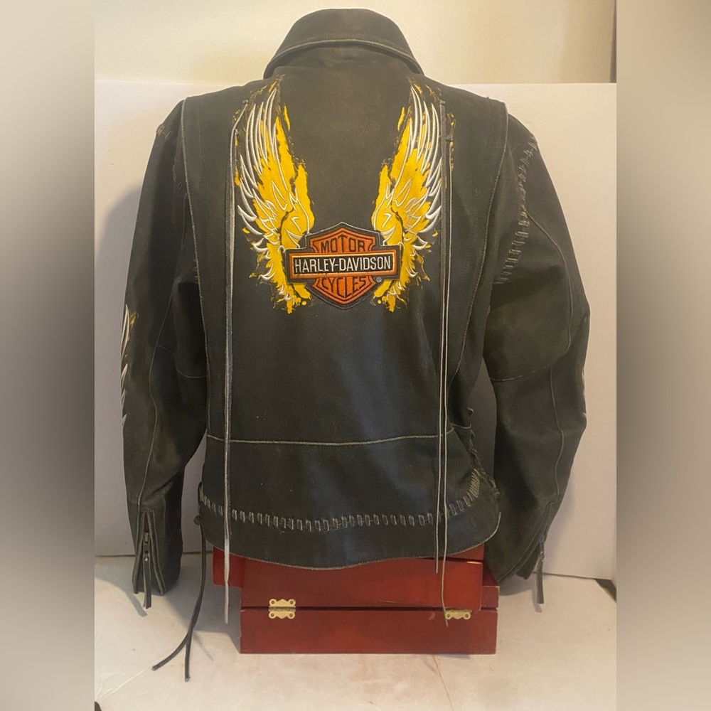 Harley Davidson Vintage Ladies Large Leather Jacket